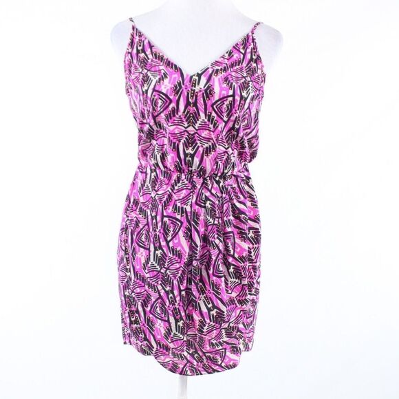 Pink black AMANDA UPRICHARD sun dress S - Picture 1 of 8